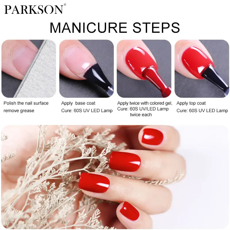 Vernis Gel Top & Base Coat Sans Essuyage Parkson