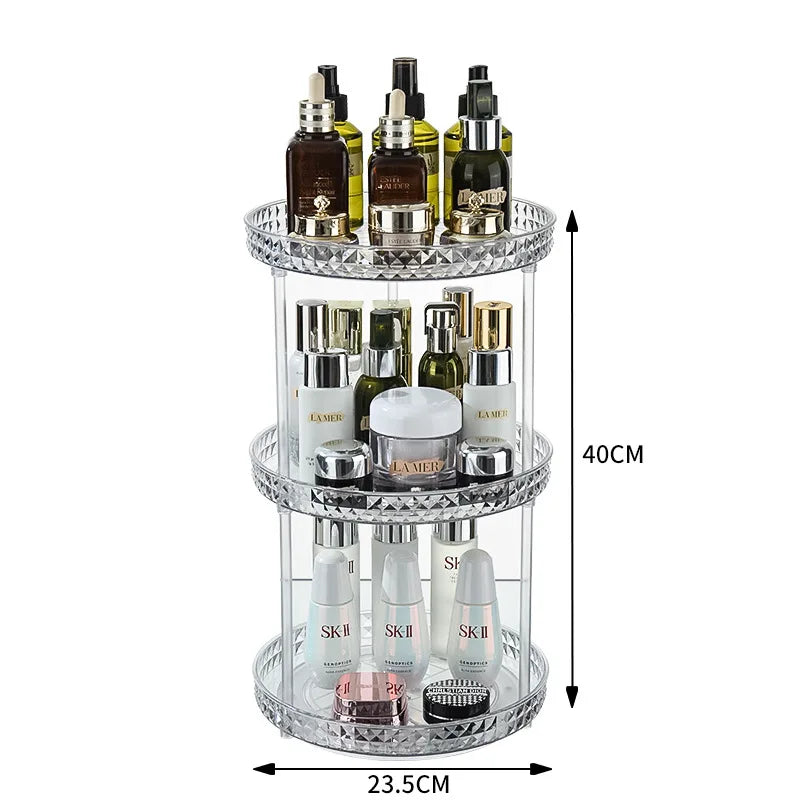 Présentoir Cosmétique de Bureau Rotatif 360°
