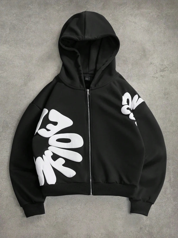 Hoodie Homme Casual Y2K Hip Hop Lettres Imprimées