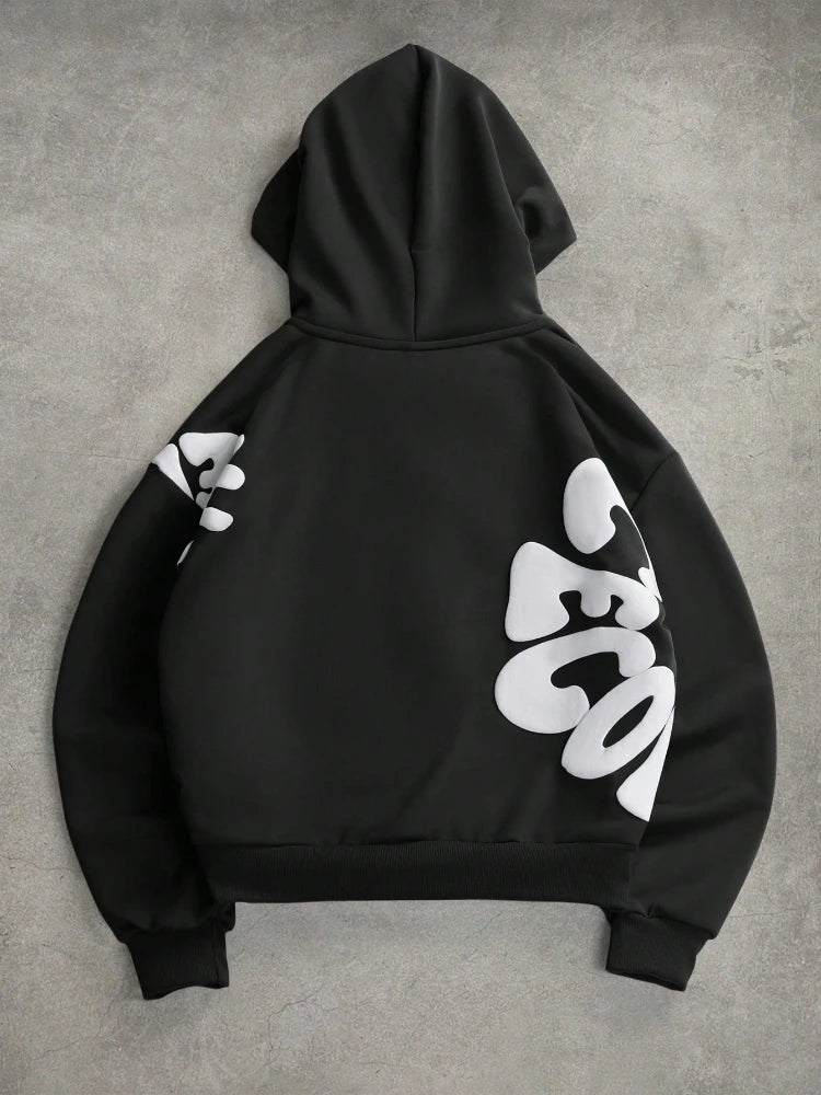 Hoodie Homme Casual Y2K Hip Hop Lettres Imprimées