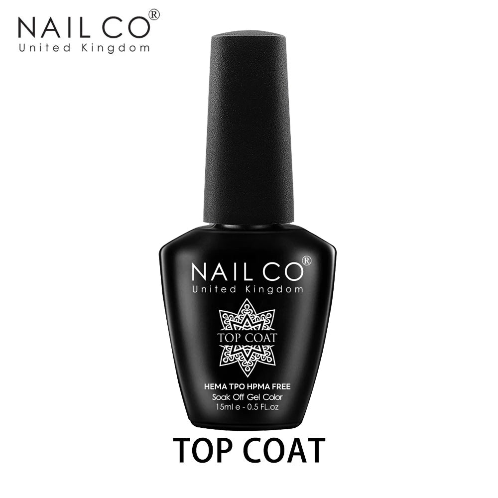 Base Coat & Top Coat Vernis Semi-Permanent UV/LED – Kit 2 en 1, Longue Tenue, Brillance Intense, Manucure Professionnelle