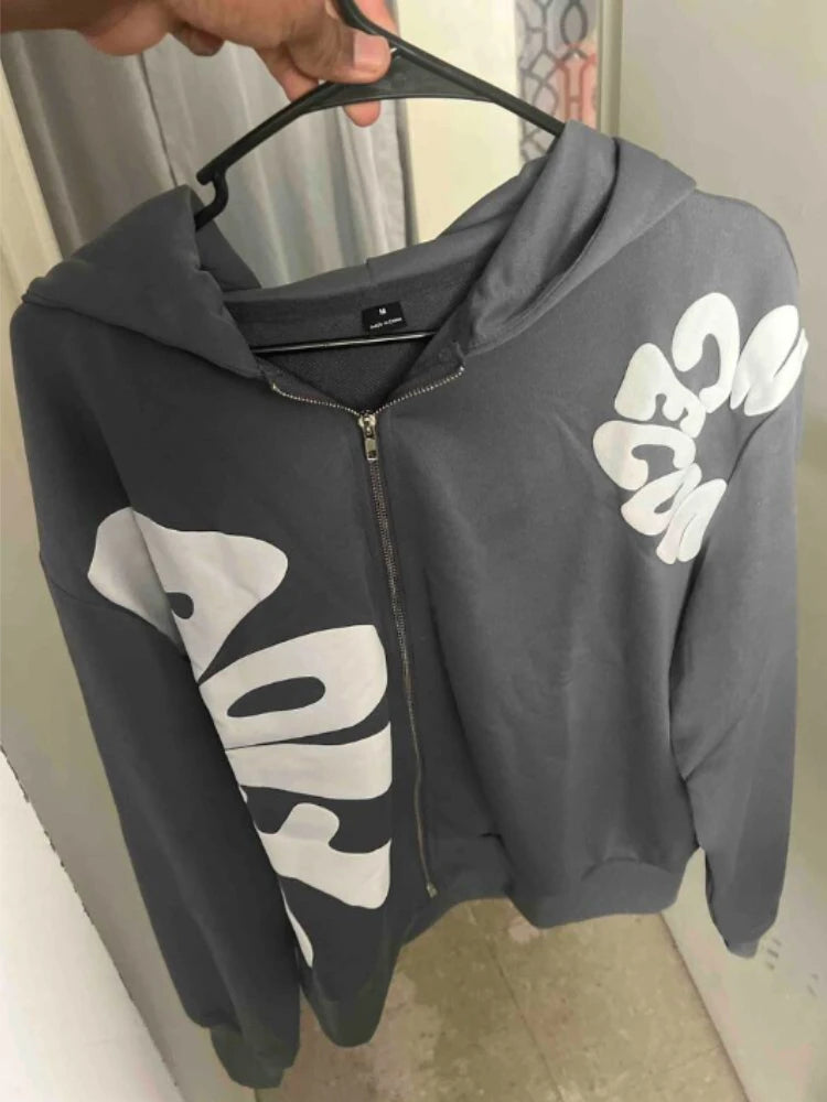 Hoodie Homme Casual Y2K Hip Hop Lettres Imprimées