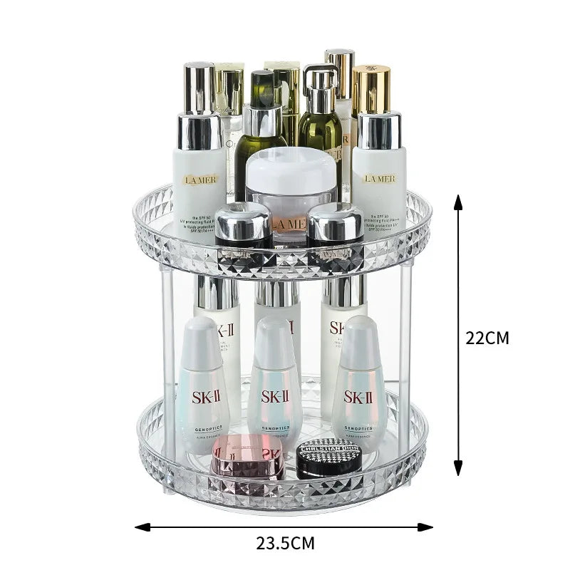 Présentoir Cosmétique de Bureau Rotatif 360°