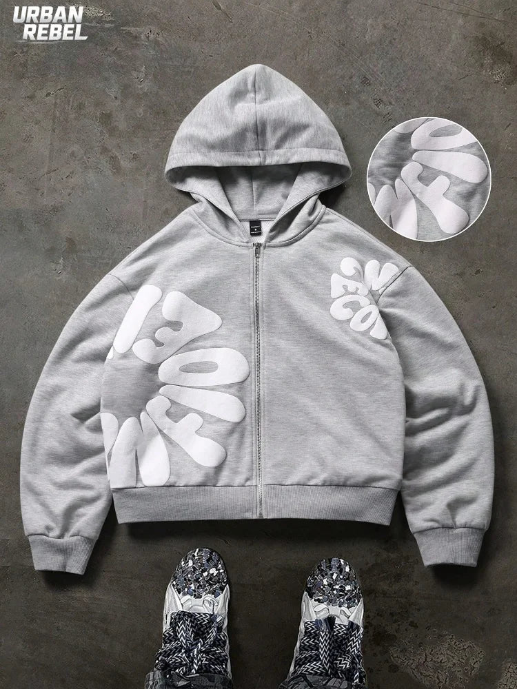 Hoodie Homme Casual Y2K Hip Hop Lettres Imprimées