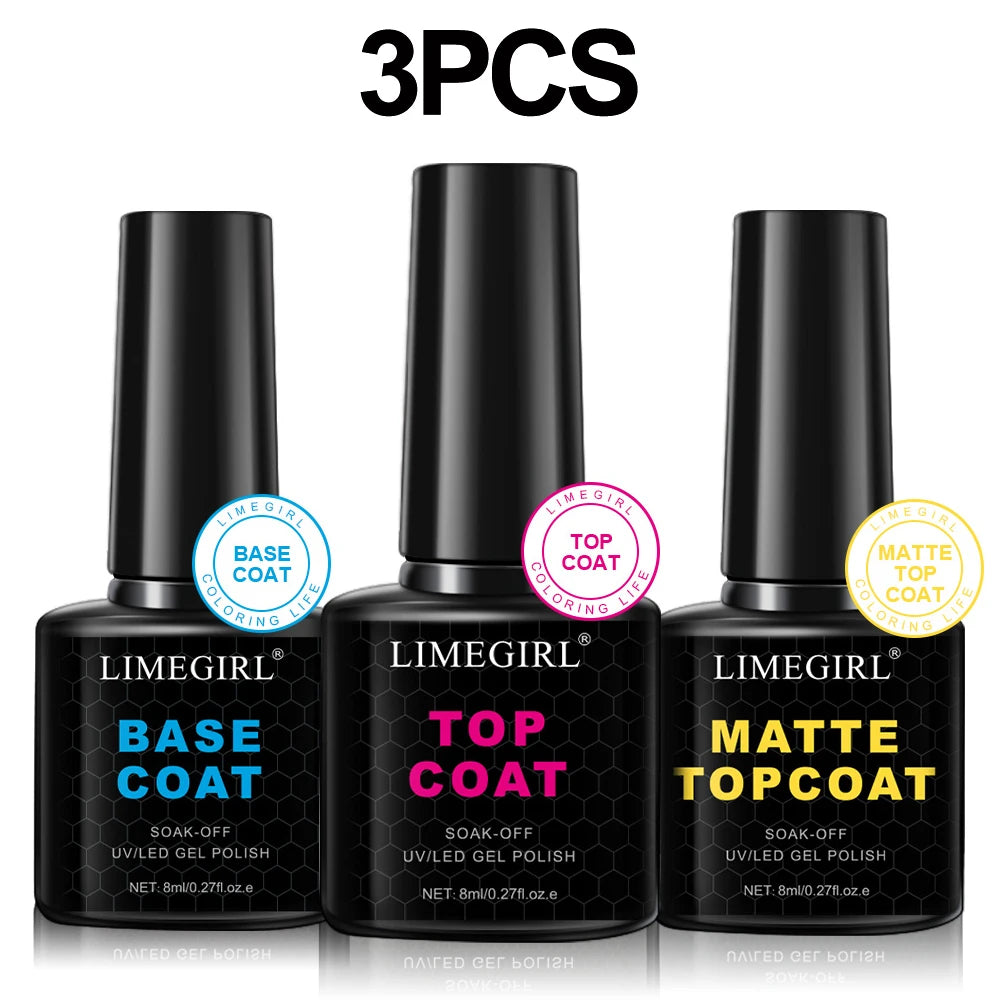 Kit Vernis Semi-Permanent UV/LED avec Lampe LED, Ponceuse à Ongles Électrique, Base Coat, Gel Polish et Accessoires de Manucure Complets