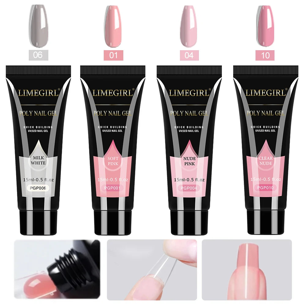 Kit Vernis Semi-Permanent UV/LED avec Lampe LED, Ponceuse à Ongles Électrique, Base Coat, Gel Polish et Accessoires de Manucure Complets