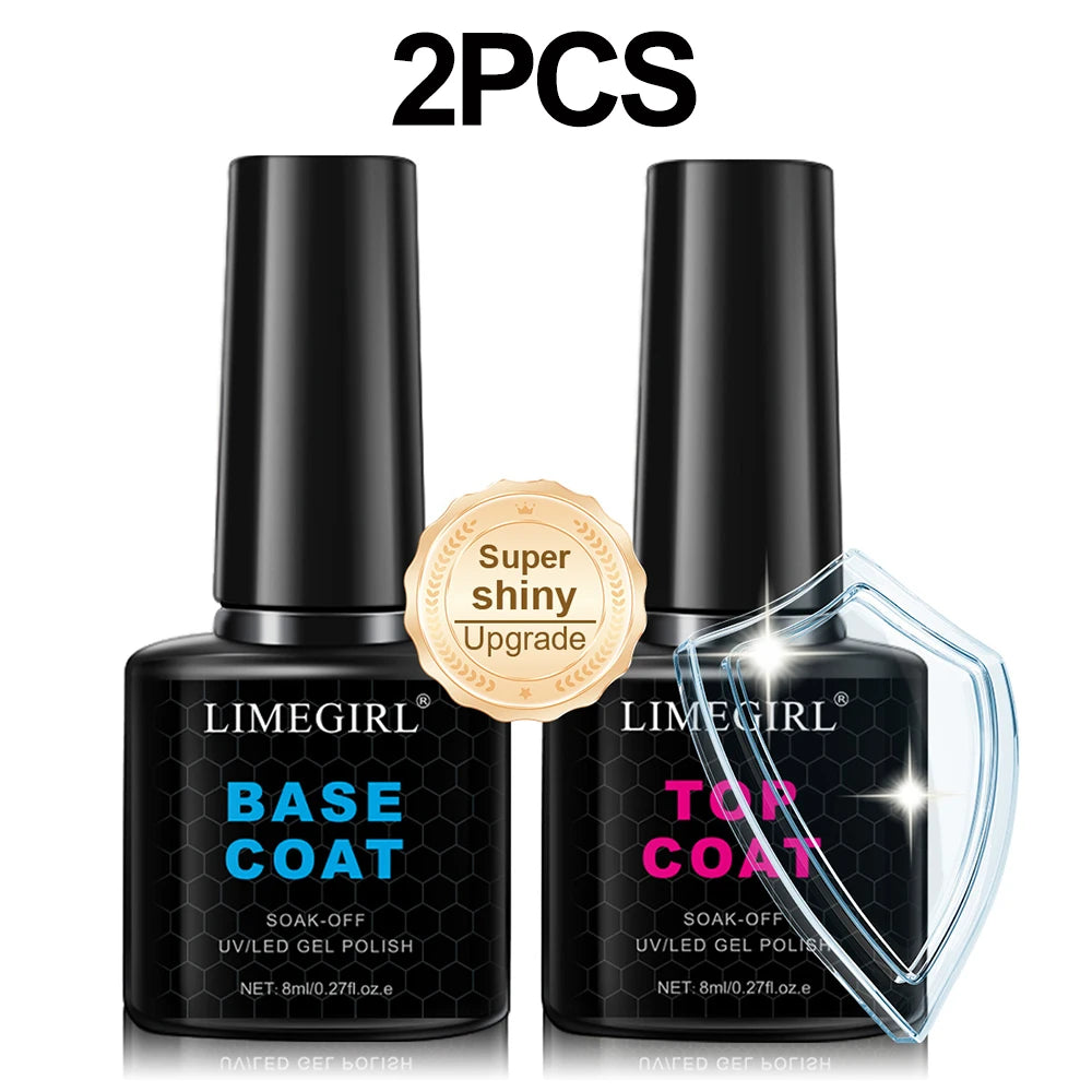 Kit Vernis Semi-Permanent UV/LED avec Lampe LED, Ponceuse à Ongles Électrique, Base Coat, Gel Polish et Accessoires de Manucure Complets